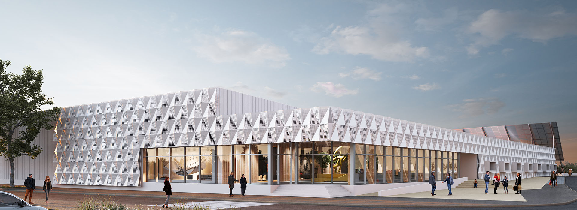 Centre Commercial Les Flaneries une réalisation PAD Architecte à la Roche sur Yon