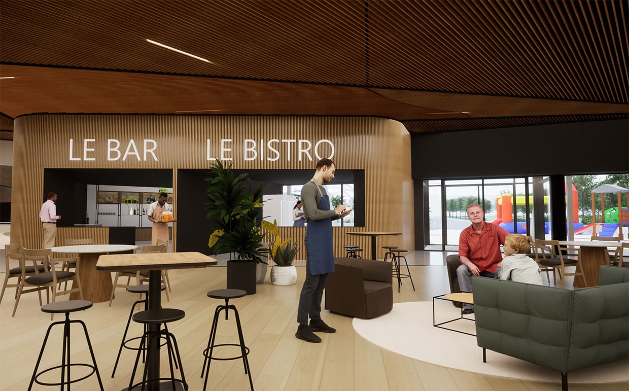 Centre commercial Les Flaneries par PAD Architectes à La Roche sur Yon